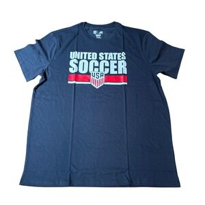 Icon Sports United States Soccer T-Shirt Mens Navy Blue Graphic Tee SIZE XL